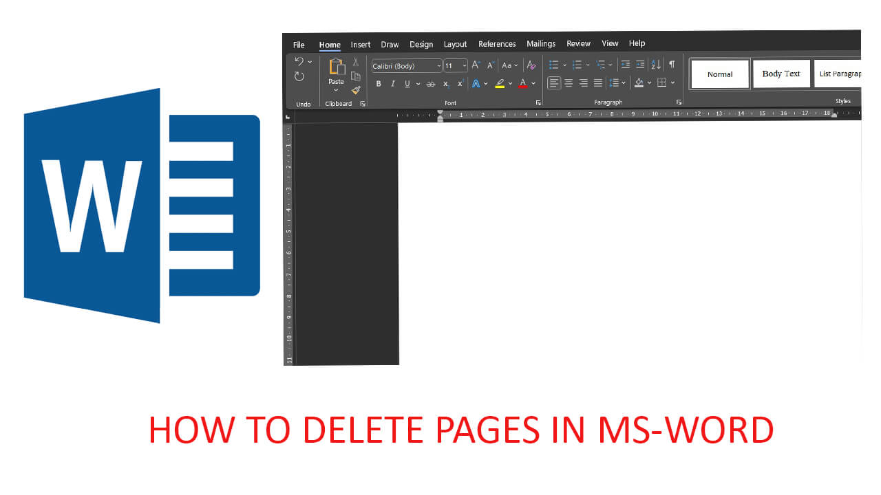 How to delete blank pages in Ms-word