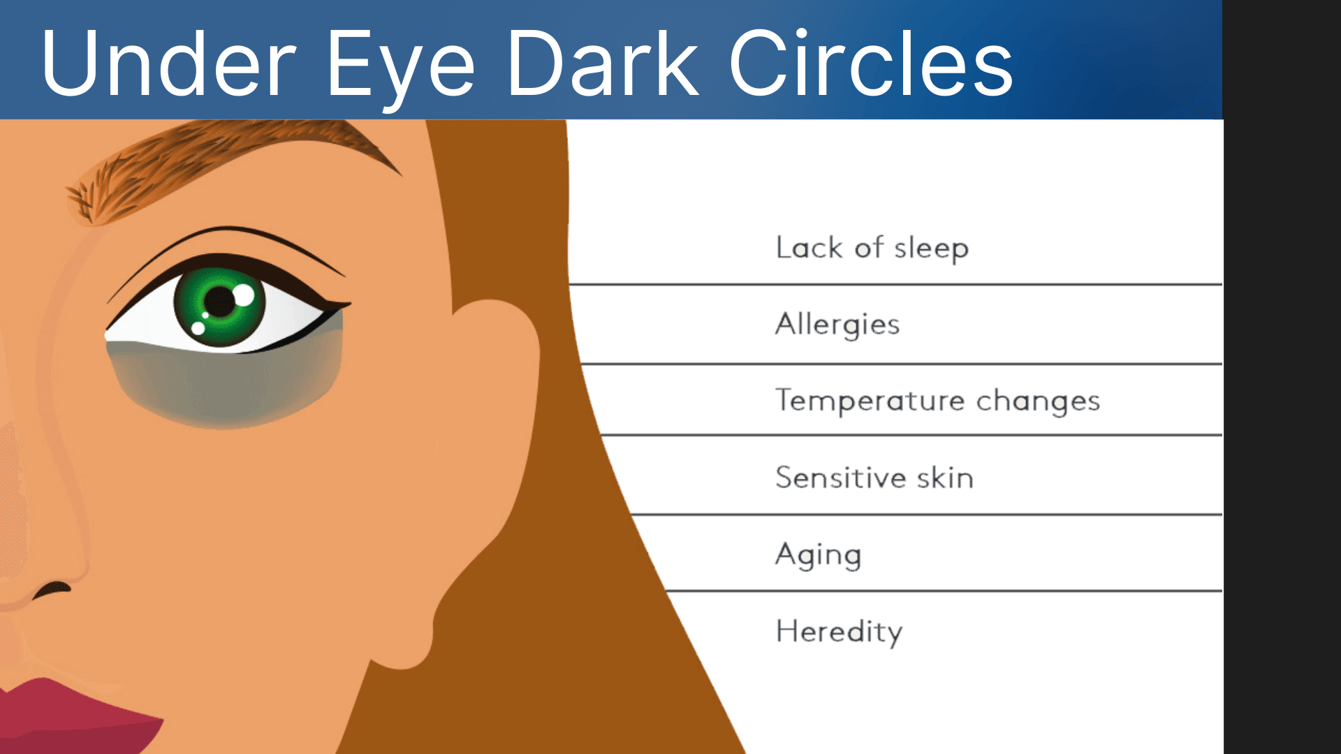 the ways to treat dark circles are as follow: